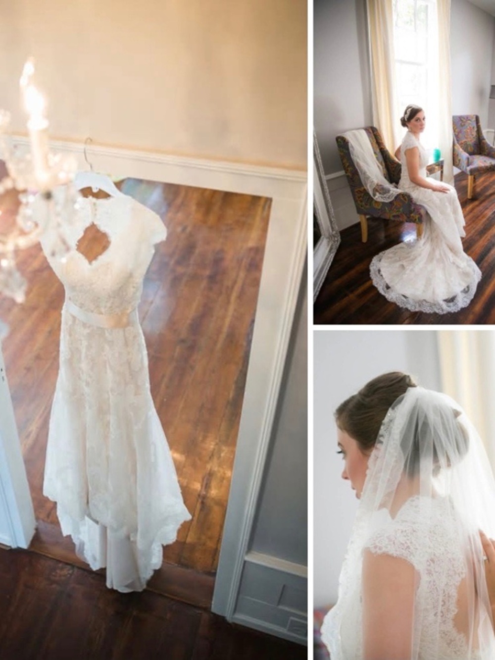 Maggie Sottero wedding dress and veil